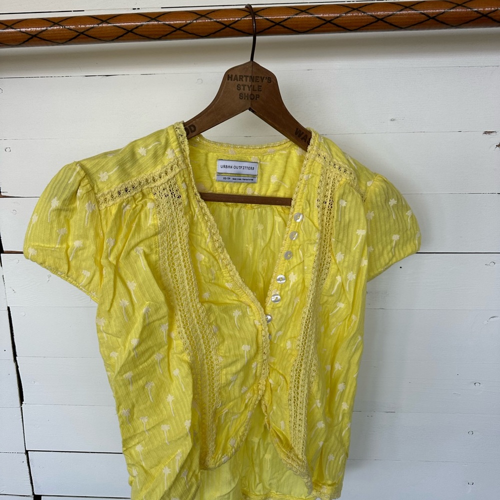 Yellow Floral Women's Top